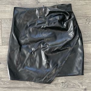 Faux Leather Mini Skirt